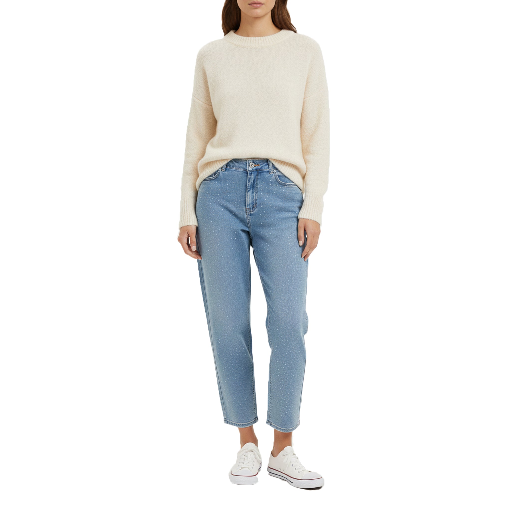 Taş Detaylı Kot Pantolon