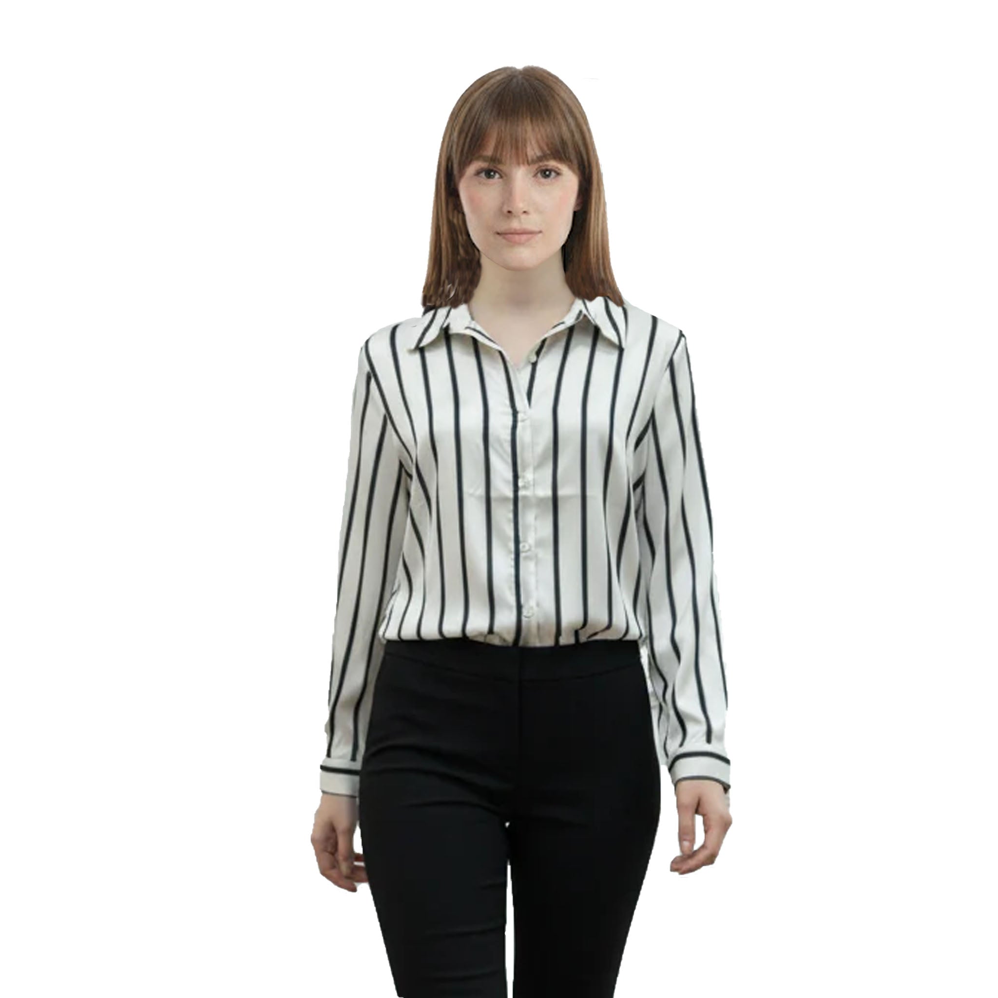 Çizgili Saten Gömlek