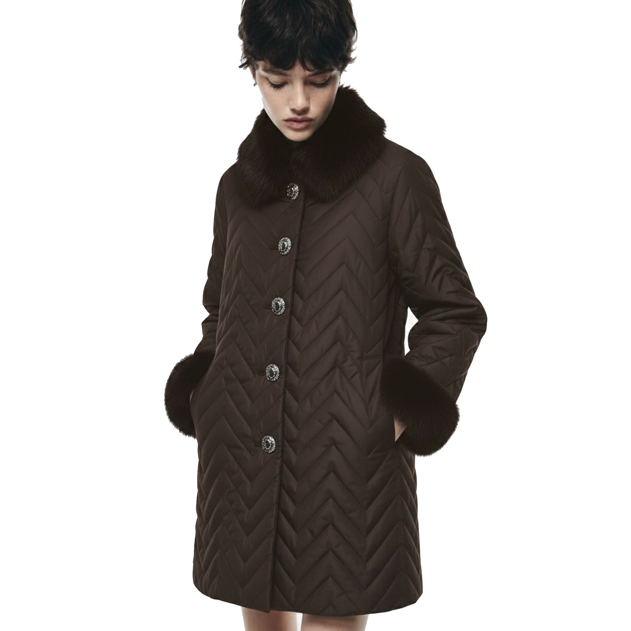 Kapitone Kürklü Mont