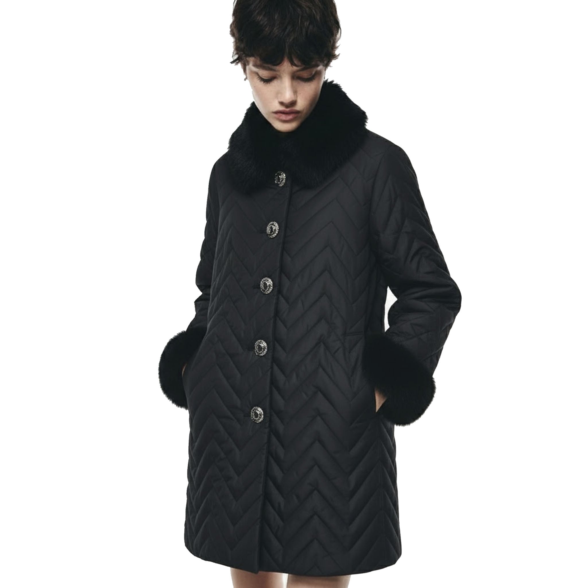 Kapitone Kürklü Mont